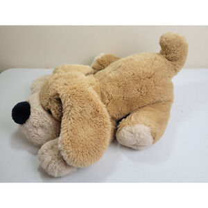 FAO Schwarz Patrick the Pup Plush Toy Floppy Eared Lying Dog Soft Stuffed Animal